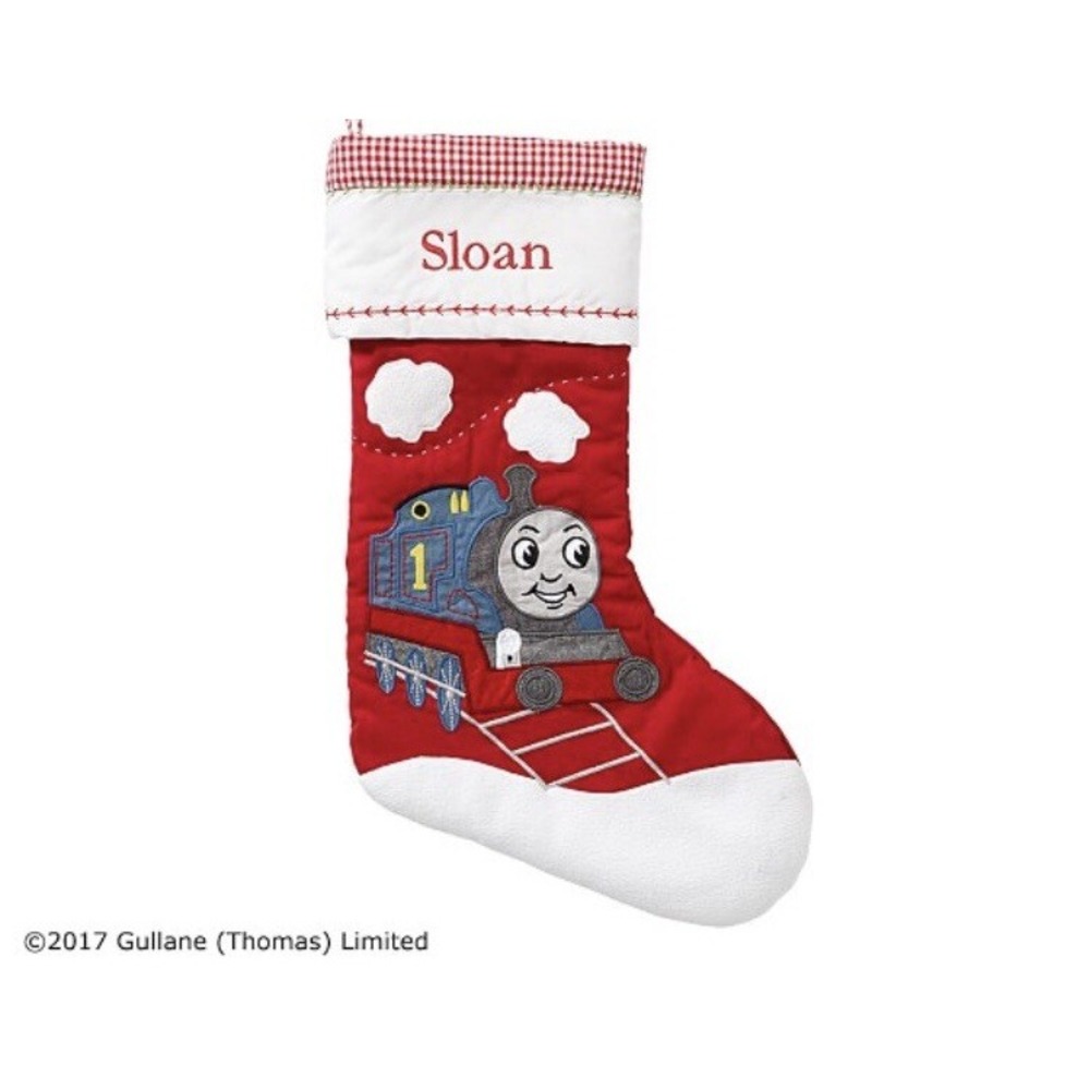 New Pottery Barn Kids Thomas the Train Quilted Christmas Stocking Not Embroidere